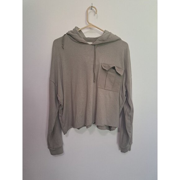 American Eagle Light Green Cropped Hoodie Size Small - Picture 1 of 6